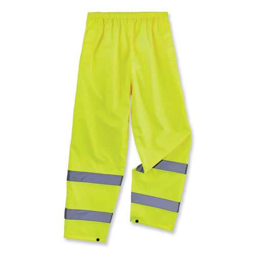 Ergodyne Glowear 8916 Class E Lightweight Hi-vis Rain Pants X-large Lime