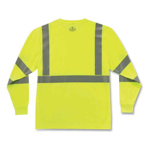 Ergodyne Glowear 8391 Class 3 Hi-vis Long Sleeve Shirt Polyester Lime 5x-large