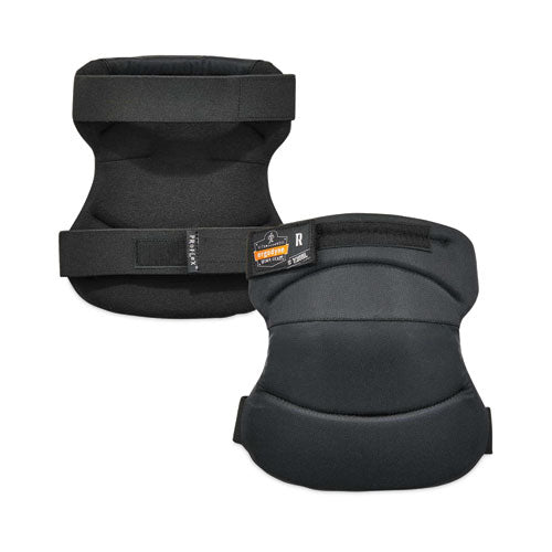 Ergodyne Proflex 230hl Knee Pads Wide Soft Cap Hook And Loop Closure One Size Fits Most Black Pair