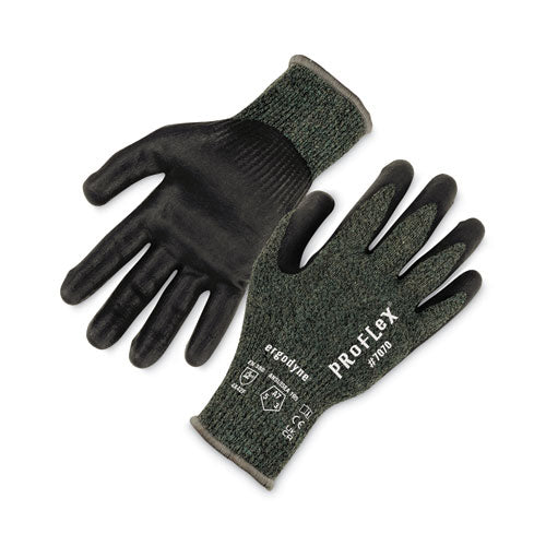 Ergodyne Proflex 7070 Ansi A7 Nitrile Coated Cr Gloves Green 2x-large 12 Pairs/pack