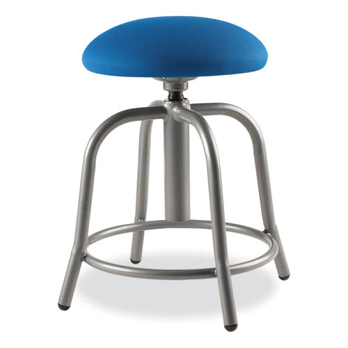 NPS 6800 Series Height Adj Fabric Padded Seat Stool Supports 300lb 18"-25" Ht Cobalt Blue Seat/gray Baseships In 1-3 Bus Days