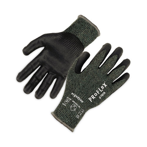 Ergodyne Proflex 7070 Ansi A7 Nitrile Coated Cr Gloves Green X-large 12 Pairs/pack