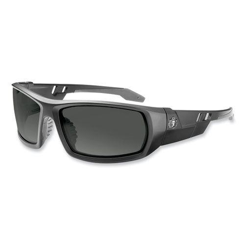 Ergodyne Skullerz Odin Safety Glasses Matte Black Nylon Impact Frame Anti-fog Smoke Polycarbonate Lens