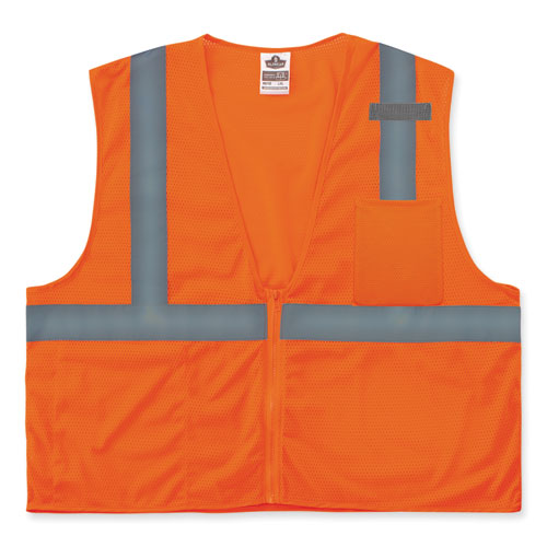 Ergodyne Glowear 8210z Class 2 Economy Mesh Vest Polyester Orange 2x-large/3x-large