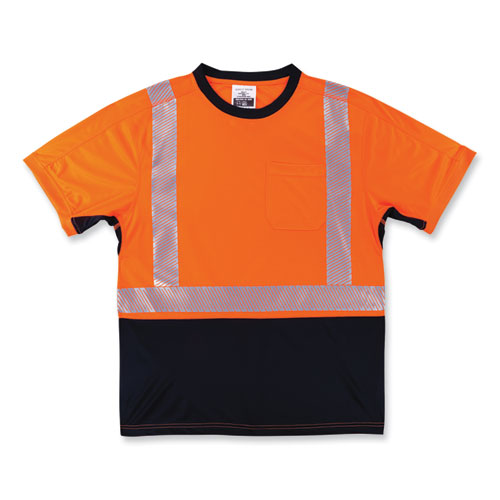 Ergodyne Glowear 8283bk Class 2 Lightweight Performance Hi-vis T-shirt Polyester 4x-large Orange