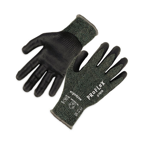 Ergodyne Proflex 7070 Ansi A7 Nitrile Coated Cr Gloves Green Medium 12 Pairs/pack