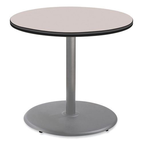 NPS Cafe Table 36" Diameterx30h Round Top/base Gray Nebula Top Gray Base