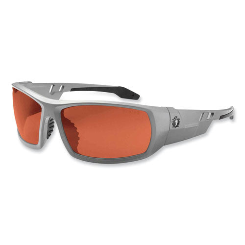 Ergodyne Skullerz Odin Safety Glasses Matte Gray Nylon Impact Frame Polarized Polycarbonate Lens