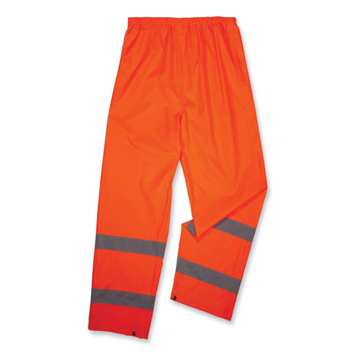 Ergodyne Glowear 8916 Class E Lightweight Hi-vis Rain Pants 5x-large Orange