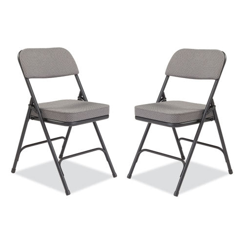 NPS 3200 Series Fabric Dual-hinge Folding Chair Supports 300 Lb Charcoal Seat/back Black Base 2/ct Ships In 1-3 Bus Days