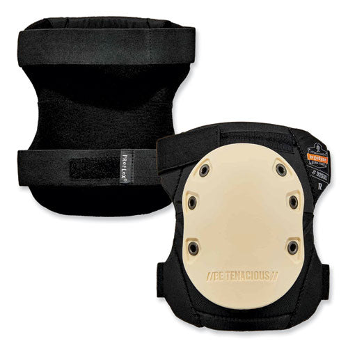 Ergodyne Proflex 325hl Non-marring Rubber Cap Knee Pads Hook And Loop Closure One Size Tan Cap Pair