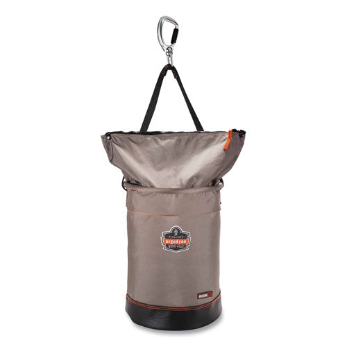 Ergodyne Arsenal 5974 Hoist Bucket Tool Bag W/ Swiveling Carabiner And Zipper Top 12.5x12.5x17 Gray