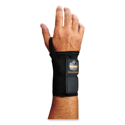 Ergodyne Proflex 4010 Double Strap Wrist Support X-large Fits Left Hand Black