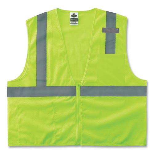 Ergodyne Glowear 8210z Class 2 Economy Mesh Vest Polyester Lime X-small