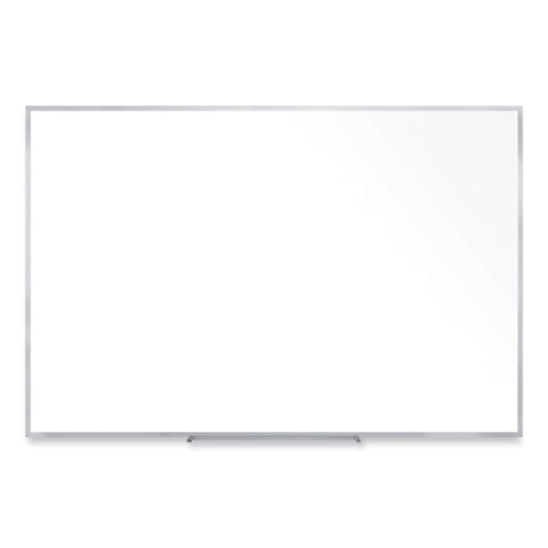 Ghent Non-magnetic Whiteboard With Aluminum Frame 96.63x48.47 White Surface Satin Aluminum Frame