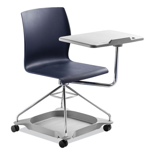 NPS Cogo Mobile Tablet Chair Supports Up To 440 Lb 18.75" Seat Height Blue Seat/back Chrome Frame