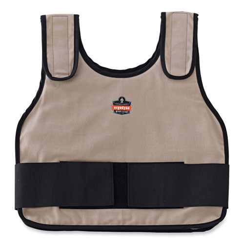 Ergodyne Chill-its 6230 Standard Phase Change Cooling Vest With Packs Cotton Small/medium Khaki