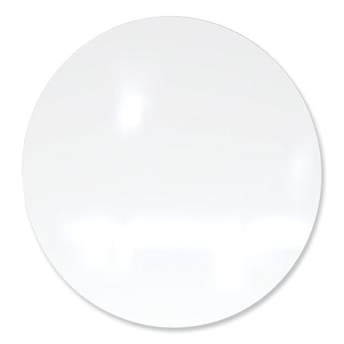 Ghent Coda Low Profile Circular Non-magnetic Glassboard 48 Diameter White Surface