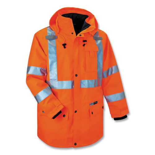 Ergodyne Glowear 8385 Class 3 Hi-vis 4-in-1 Jacket X-large Orange