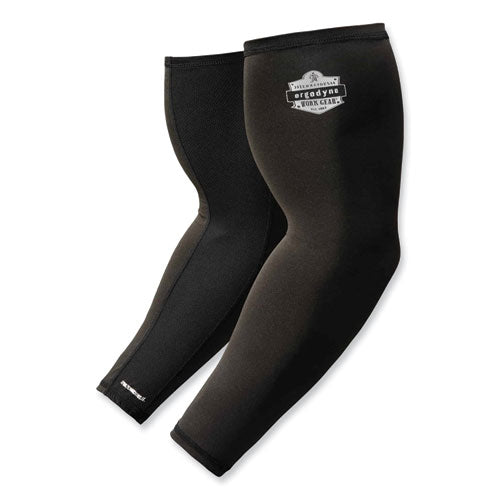 Ergodyne Chill-its 6690 Performance Knit Cooling Arm Sleeve Polyester/spandex Medium Black 2 Sleeves