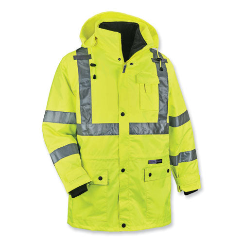 Ergodyne Glowear 8385 Class 3 Hi-vis 4-in-1 Jacket Large Lime