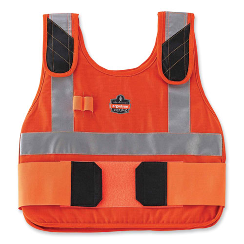 Ergodyne Chill-its 6215 Premium Fr Phase Change Cooling Vest W/packs Modacrylic Cotton Large/xl Orange