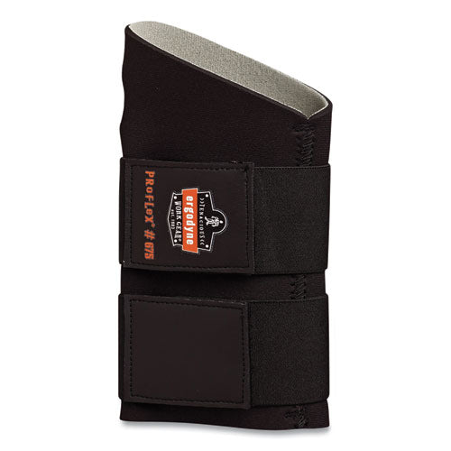 Ergodyne Proflex 675 Ambidextrous Double Strap Wrist Support Large Fits Left/right Hand Black