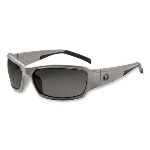 Ergodyne Skullerz Thor Safety Glasses Matte Gray Nylon Impact Frame Smoke Polycarbonate Lens