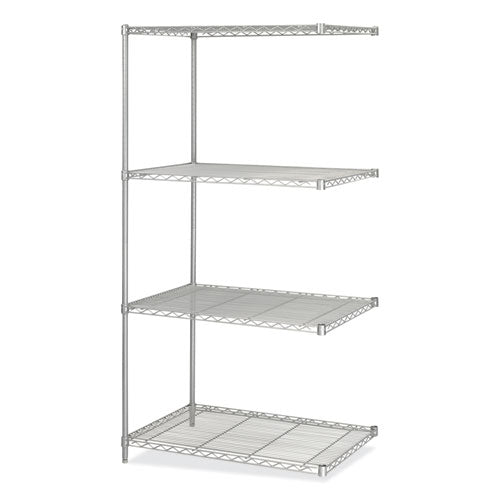 Safco Industrial Add-on Unit Four-shelf 36wx24dx72h Steel Metallic Gray