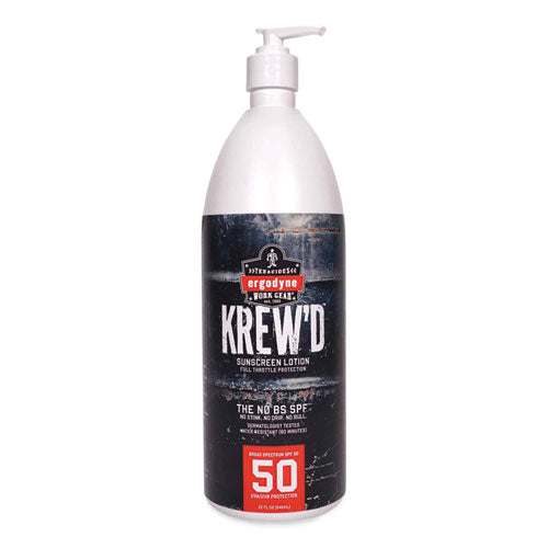 Ergodyne Krewd 6355 Spf 50 Sunscreen Lotion 32 Oz Pump Bottle