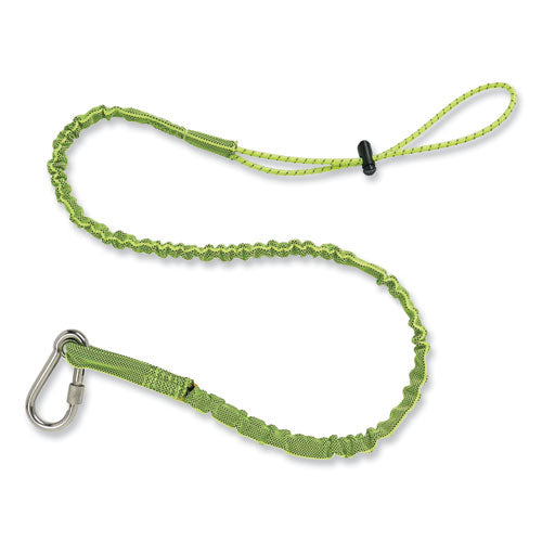 Ergodyne Squids 3101 Lanyard W/stainless Steel Carabiner+cinch-loop 15 Lb Max Work Cap 42" To 54" Lime