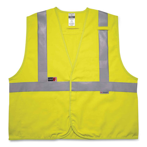 Ergodyne Glowear 8261frhl Class 2 Dual Compliant Fr Hook And Loop Safety Vest Large/x-large Lime