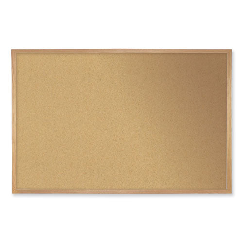 Ghent Natural Cork Bulletin Board With Frame 120.5x48.5 Tan Surface Oak Frame