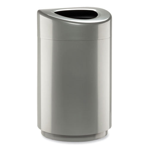 Safco Open Top Round Waste Receptacle 30 Gal Steel Silver