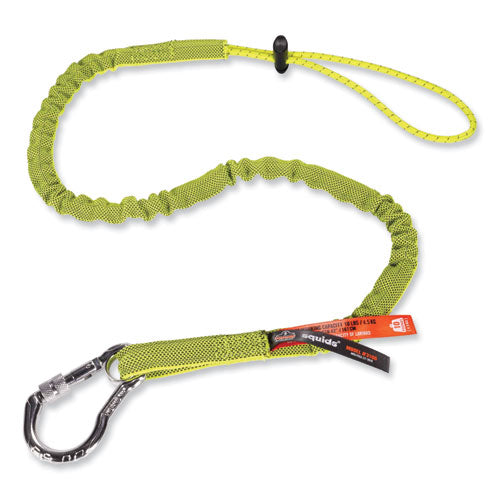 Ergodyne Squids 3100 Lanyard W/aluminum Carabiner + Cinch-loop 10 Lb Max Work Capacity 35" To 45" Lime