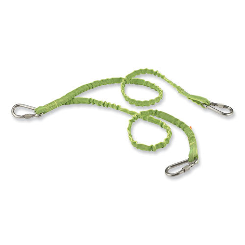 Ergodyne Squids 3311 Twin-leg Tool Lanyard With Three Carabiners 15lb Max Work Capacity 35" To 42" Lime