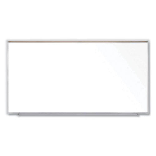 Ghent Magnetic Porcelain Whiteboard With Satin Aluminum Frame And Map Rail 120.59x60.47 White Surface Ships In 7-10 Bus Days