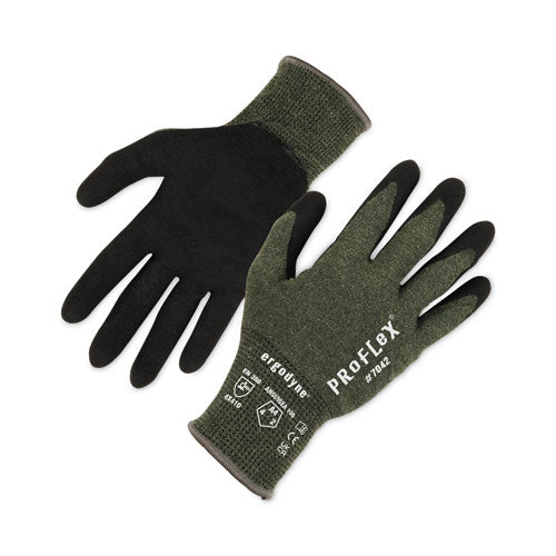 Ergodyne Proflex 7042 Ansi A4 Nitrile-coated Cr Gloves Green Large 12 Pairs/pack