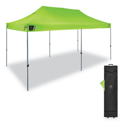 Ergodyne Shax 6015 Heavy-duty Pop-up Tent Single Skin 10 Ftx20 Ft Polyester/steel Lime