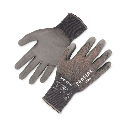 Ergodyne Proflex 7044 Ansi A4 Pu Coated Cr Gloves Gray X-large 12 Pairs/pack