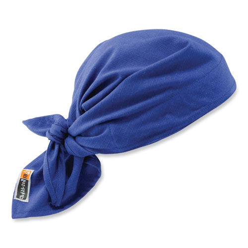 Ergodyne Chill-its 6710fr Fire Resistant Cooling Tie Bandana Triangle Hat One Size Fits Most Blue