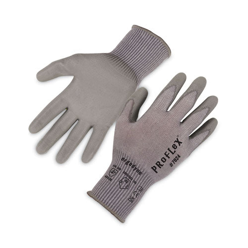 Ergodyne Proflex 7024 Ansi A2 Pu Coated Cr Gloves Gray 2x-large Pair