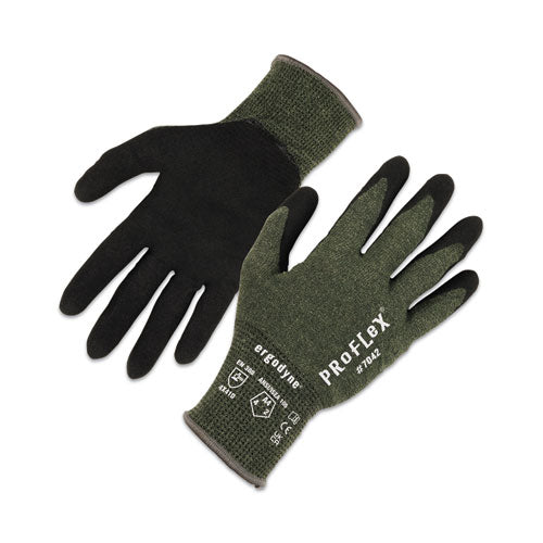 Ergodyne Proflex 7042 Ansi A4 Nitrile-coated Cr Gloves Green Medium 12 Pairs/pack