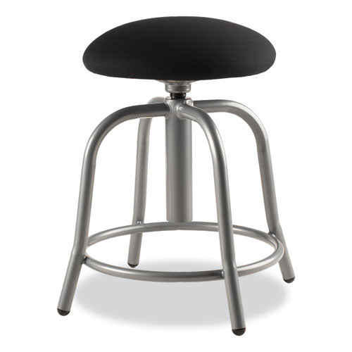 NPS 6800 Series Height Adj Fabric Seat Swivel Stool Supports 300 Lb 18"-25" Seat Ht Black Seat/gray Baseships In 1-3 Bus Days