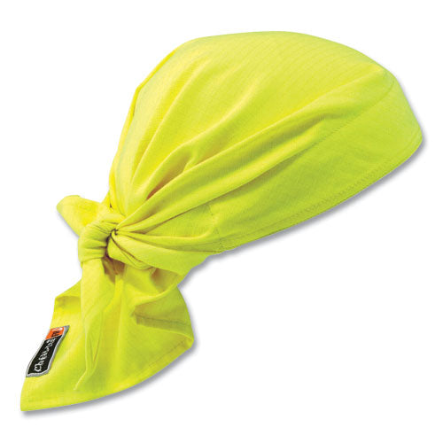 Ergodyne Chill-its 6710fr Fire Resistant Cooling Tie Bandana Triangle Hat One Size Fits Most Lime