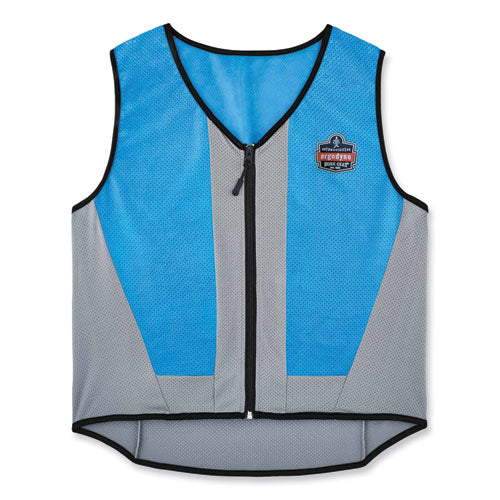 Ergodyne Chill-its 6667 Wet Evaporative Pva Cooling Vest With Zipper Pva 2x-large Blue