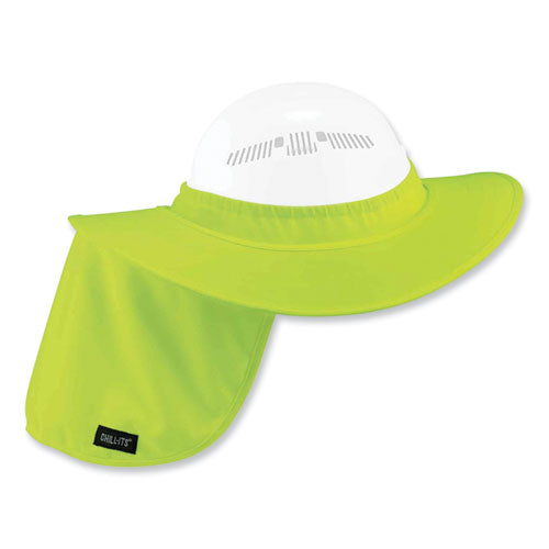 Ergodyne Chill-its 6660 Hard Hat Brim + Neck Shade 19.5x9.75 Lime