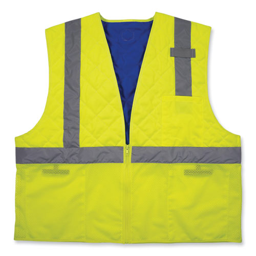 Ergodyne Chill-its 6668 Class 2 Hi-vis Safety Cooling Vest Polymer Medium Lime