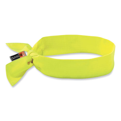 Ergodyne Chill-its 6700fr Fire Resistant Cooling Tie Bandana Headband One Size Fits Most Lime