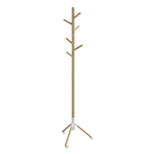 Safco Resi Standing Coat Tree 6 Hook 17.25wx17.25dx69.5h White